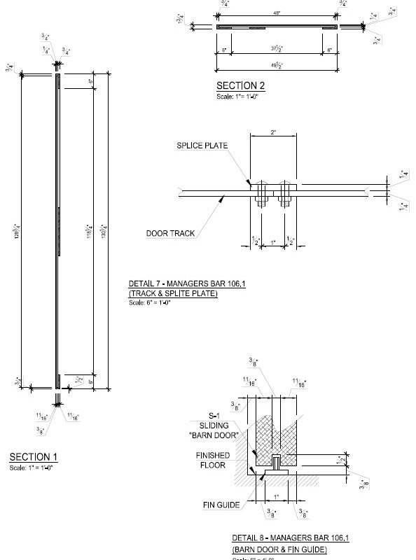 custom-wood-solid-bar-door-plan-detail-section-Embassy-Suites-Designed